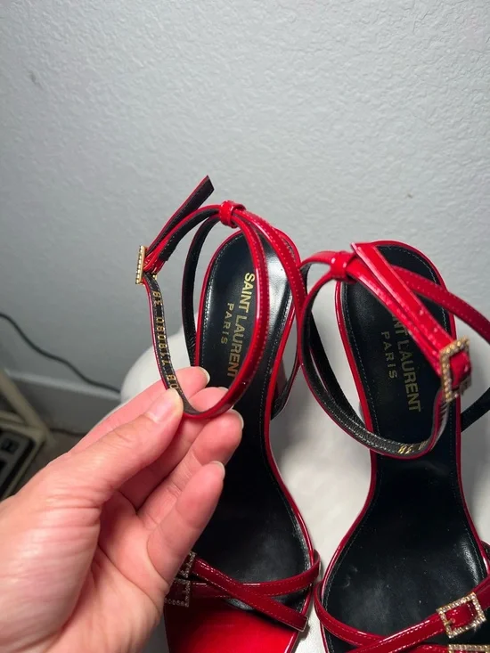 Saint Laurent 110mm Nuit sandals in Tibet Ted - Picture 9 of 17